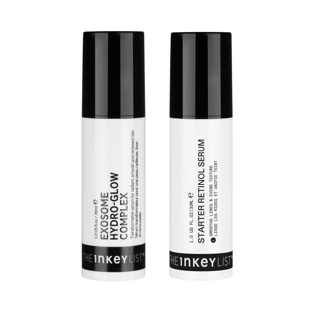 Two skincare serum bottles from The INKEY List on a white background